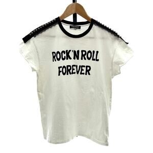 TWINSET Simona Barbieri Rock Graphic Embellished S T-Shirt MSRP $309